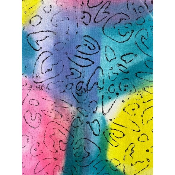 VNT Beverly Hills Boulevard Tie-Dye Sweatshirt Large Multicolor Boho Comfortable - Picture 5 of 11